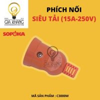 Phích nối (phích cái) siêu tải C3000W chống va đập và chịu nhiệt tốt của Sopoka
