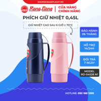 Phích nước cá nhân 450ml Rạng Đông, bình thuỷ mini cầm tay đựng nước nóng giữ nhiệt tốt Model RD 04528N1