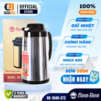Phích nước nóng Rạng Đông 1 lít, Bình thủy giữ nhiệt tốt vỏ inox ruột thủy tinh mã RD-1040 ST2
