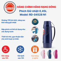 Phích nước Rạng Đông 0.45 lít 04528 N1. Bình giữ nhiệt đựng nước, cầm tay mini