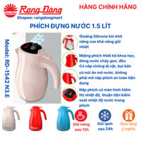 Phích nước Rạng Đông 1.5 lít, bình thủy giữ nhiệt hiểm thị nhiệt độ RD-1542 N3.E