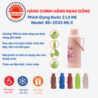 Phích nước Rạng Đông 2 lít 2035 N6.X. Bình thủy giữ nhiệt đựng nước nóng pha trà, cà phê