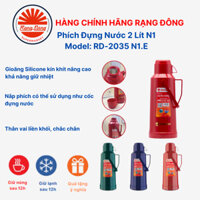 Phích nước Rạng Đông 2 lít 2035 N1.E. Bình thủy giữ nhiệt đựng nước nóng pha trà, cà phê