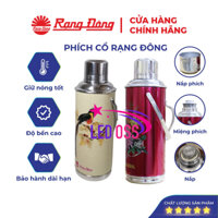 Phích nước Rạng Đông 2 lít, phích cổ hoạ tiết vintage chất liệu sắt không gỉ, Bình thuỷ giữ nhiệt, Model: RD 2035S1