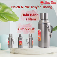 Phích Nước Rạng Đông Dung Tích 3 & 2 Lít, Bình Thuỷ Giữ Nhiệt, Chất Liệu Inox Cao Cấp, Sang Trọng Model: RD 3240 ST1