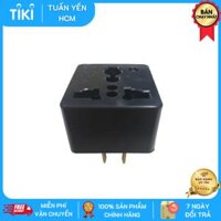 Phích ổ cắm đa năng LiOA chuyển 3 chân thành 2 chân 15A220V Chân TrònDẹt - Ổ điện chuyển đổi từ 3 chấu sang 2 chấu  - Chân cắm Dẹt