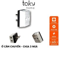 Phích Ổ Cắm Điện Chia 3 Ngả Chia Từ 1 Ổ Cắm Ra 3 Ổ Cắm, Thiết Kế Nhỏ Gọn Và Cắm Không Mất Diện Tích. Takyhome 8612
