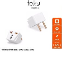 Phích Ổ Cắm Điện - Đầu Chuyển Đổi Ổ Cắm Điện 3 Chân Sang 2 Chân, 3 Chấu Sang 2 Chấu, An Toàn - 8611