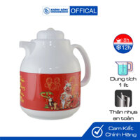 Phích Pha Trà, Bình Thủy Trà 1 lít Cao Cấp Rạng Đông - RD 1055 Có lọc trà [GIAO MÀU NGẪU NHIÊN]