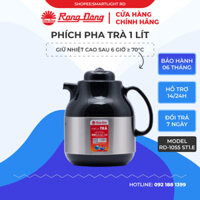 Phích pha trà Rạng Đông 1 lit có lõi lọc, bình thuỷ đựng nước nóng giữ nhiệt Model RD 1055ST1.E