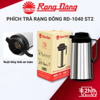 Phích pha trà Rạng Đông Model RD1040 ST2, dung tích 1 Lít, ruột thủy tinh cao cấp giữ nhiệt an toàn khi sử dụng