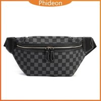 Phideon Túi bao tử nữ cao cấp túi đeo chéo bụng nam túi đeo hông đựng điện thoại bằng da đồ bền cao