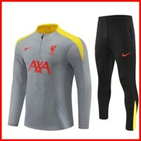 ♞,♘[Phiên bản cầu thủ] 2024-25 LFC Liverpool áo khoác thể thao bóng đá tập mặc nửa dây kéo phù hợp với áo dài tay Jersey