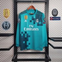 Phiên bản cổ điển 2017 / 18 Real Madrid Áo sơ mi dài tay áo bóng đá S-2XL