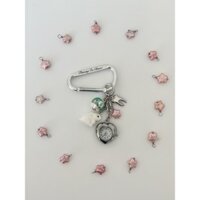 Phiên bản giới hạn ~ Mặt hàng thời trang thích hợp Hàn Quốc Alice 's Adventures in Wonderland bỏ túi đồng hồ đeo tay túi thỏ mặt dây chuyền móc khóa