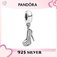 Phiên bản gốc 100% chính hãng PANDORA, vòng tay trang sức bạc S925, mặt dây chuyền, charm giày Stiletto Pavé