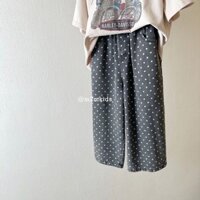 Phiên Bản Hàn Quốc 2024 Mùa Xuân Bé Gái Quần Retro Quần Thẳng Quần Dài Chấm Bi Quần Jean