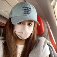 Phiên Bản Hàn Quốc Chữ Thêu Hồ Mũ Bóng Chày Nữ Vành Rộng Mặt Nhỏ Mũ Chống Nắng