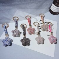 Phiên Bản Hàn Quốc Của Kim Cương Giả Móng Vuốt Dây Xích Ngôi Sao Móc Khóa Đầy Kim Cương Pentagram Thời Trang Sáng Tạo Túi Nữ Phụ Kiện Mặt Dây Chuyền Quà Tặng Nhỏ