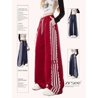 Phiên Bản Hàn Quốc Encore Ren Đỏ Viền Thể Thao Quần Lót Nữ Xuân Thu 2024 Jazz Dance Casual Áo Liền Quần Đầu Thu