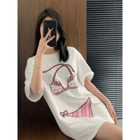 Phiên bản Hàn Quốc kitty Hello kitty Áo thun nữ ngắn tay thoáng khí dáng rộng ngắn @ -