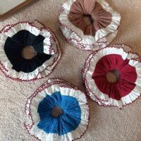 Phiên Bản Hàn Quốc Phụ Kiện Tóc Phong Cách Ba Lê Màu Sắc Tương Phản Retro Scrunchy Thời Trang Xếp Ly Thấp Đuôi Ngựa Dây Buộc Tóc 27SC397