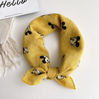 Phiên Bản Hàn Quốc Vải Lanh Cotton Trẻ Em Dễ Thương Yếm Khăn Hoạt Hình Tam Giác Khăn Cho Bé Nước Bọt Khăn