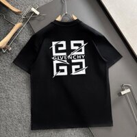 Phiên Bản Hàng Đầu 2025 Xuân Hè Phong Cách Mới Givenchy Phía Trước Phía Sau Chữ logo In Cổ Tròn Áo Thun Tay Ngắn