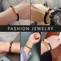 Phiên Bản Hồng Kông Dây Da Dây Tay Chất Lượng Ban Đầu Cặp Đôi Vòng Tay Xuyên Hình Xăm Series Đính Hạt Dày Phong Cách 5mm3mm