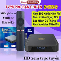 Phiên bản mới Android TV Box VN Pro Tiếng Việt Crack 8-128G, Điều khiển giọng xem YouTube 200 kênh truyền hình