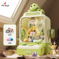 [Phiên bản mới] Máy gắp gấu đồ chơi cho bé - Kèm 10 gấu & 10 bóng, bảng núm xoay điều khiển, máy gắp mini tại nhà