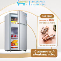 (Phiên Bản Mới) Tủ Lạnh Mini 68 Lít ALOMA Tiết Kiệm Điện Có 2 Ngăn Làm Mát, Đông Đá Nhỏ Gọn Tiện Lợi