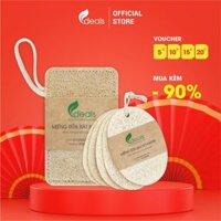 PHIÊN BẢN MỚI Xơ Mướp Rửa Chén Bát Xoong Nồi Cao Cấp ECODEALS - 100 xơ mướp hữu cơ, kích thước lớn, chỉ may chắc chắn - Loại 2 lớp 1 miếng