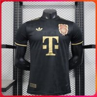 Phiên bản người chơi 2526 Bayern Munich Kỷ niệm 125 năm Áo sơ mi màu đen chất lượng cao Áo bóng đá S-XXL