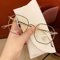 Phiên bản nữ Hàn Quốc mới Hợp thời trang Mặt trơn Hình siêu nhẹ Thể hiện Mặt nhỏ Kính gọng lớn
