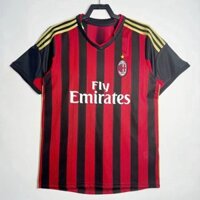 Phiên bản Retro 13 / 14 A.C.Milan Áo bóng đá sân nhà và áo sơ mi cho S-2XL, có thể thêm tên và số của bạn