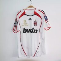 Phiên bản Retro 2006 / 07 A.C.Milan Áo đấu bóng đá sân khách cho S-2XL