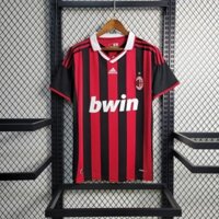 Phiên bản Retro 2009 / 10 A.C.Milan Áo bóng đá sân nhà và áo sơ mi cho S-2XL
