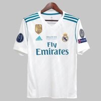 Phiên bản Retro 2017-2018 Áo thi đấu sân nhà và áo bóng đá Real Madrid S-2XL, có thể thêm tên và số của bạn