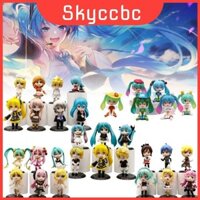 Phiên bản sành điệu Q Hatsune Miku Doll Set Pvc Collectible Nhân vật dành cho những người đam mê Anime