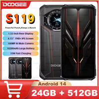 ◣Phiên bản toàn cầu◥ DOOGEE S119 | 24GB(8+16) + 512GB, Màn hình IPS FHD+ 6,72" Camera chính AI 100MP, Pin 10200mAh, 33W, Android 14, NFC