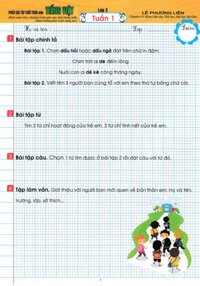 PHIẾU BÀI TẬP CUỐI TUẦN MÔN TIẾNG VIỆT LỚP 2 THEO CHƯƠNG TRÌNH GIÁO DỤC PHỔ THÔNG MỚI ĐỊNH HƯỚNG PHÁT TRIỂN NĂNG LỰC