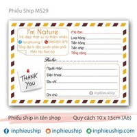 Phiếu giao hàng G29 (Đặt trước 1 ngày)