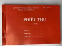 Phiếu thu 3 liên 60 tờ