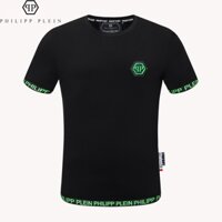 Philip Nửa Tay PP Top PHILIPP PLEIN Áo Thun Nửa Tay Thời Trang Slim-fit Châu Âu Mỹ Cổ Tròn Cao Cấp T Cotton Nguyên Chất