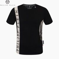 Philipp PLEIN Áo Thun Nam Philip Nửa Tay Thời Trang PP Đầu Lâu In Slim-fit Cotton Nguyên Chất Dạo Phố Châu Âu Mỹ Thời Trang Nửa Tay