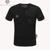 Philipp PLEIN Philip PP Cổ Tròn T Thêu Đầu Cotton Nguyên Chất Nửa Tay Dạo Phố Quần Áo Bé Trai Quần Áo Bé Trai
