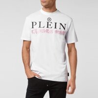 Philipp PLEIN / PP Áo Thun Nam Lỏng Lẻo Nguyên Chất Cotton Thời Trang In Hình Áo Thun 2.26