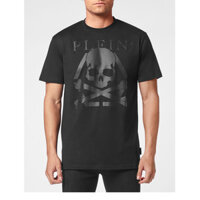 Philipp PLEIN / PP Áo thun nam họa tiết đầu lâu Áo thun ngắn tay cổ tròn 0223