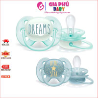 Philips Avent núm ty ngậm thông khí - ti giả Avent ultra soft cho bé 0-6m/6-18m đơn